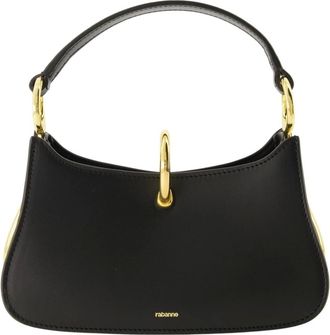 Paco Rabanne Handbags, female, Black, Size: ONE SIZE Mini Ring-Lock Shoulder Bag
