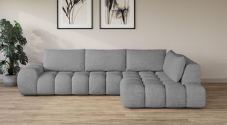Inosign Ecksofa »AZITA Designsofa, elegant und bequem L-Form, Bubble-Optik« lose Rückenkissen, traumhafte Steppung, Masse B/T/H: 352/210/72 cm