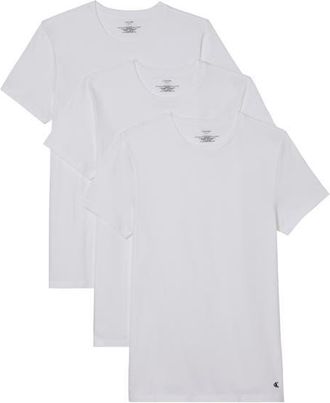 Calvin Klein 3-Pack Classic Cotton Crewneck T-Shirts in White/White at Nordstrom, Size X-Large