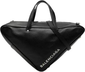 Balenciaga Pre-owned Triangle Duffle Bag - Dames - Vintage Handtas - Zwart - ONE Size - Leer - Vintage