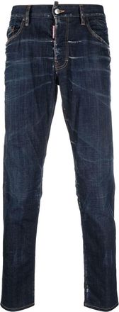 Dsquared2 bleach-effect skinny jeans - men - Cotton/Polyester/Elastane/Cotton/Polyurethane - 48 - Blue