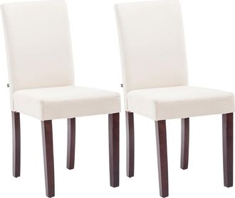 Clp Clp - Juego De 2 Sillas De Comedor Ina De Tela Crema Cappuccino