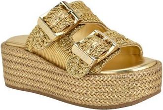 【値下げ未使用品】GUESS パンプス サンダル　ゴールド Amazon.com | GUESS Women's Axen2 Sandal, gold, 9.5 | Heeled