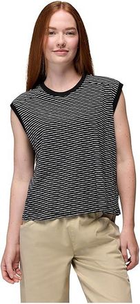 Prana Serene Spirit Top Womens Workout Black : LG (Womens 12-14), Cotton