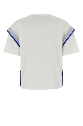 Loewe Ribbed Nylon Trim T-Shirt - White
