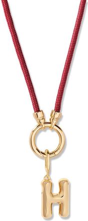 Brook & York Kai Initial Charm Necklace in Gold/Purple H at Nordstrom