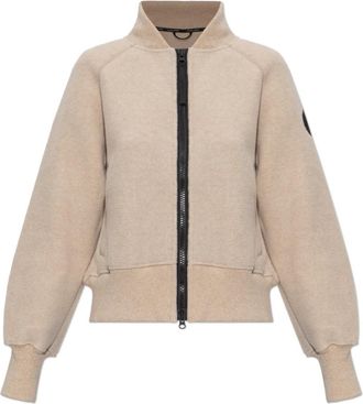Canada Goose Sierra Fleece Bomber - Dames - Zomerjassen - Beige - S - Wol - Jassen