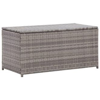 vidaXL Baule Da Giardino In Polyrattan 100x50x50 Cm Grigio - Vidaxl