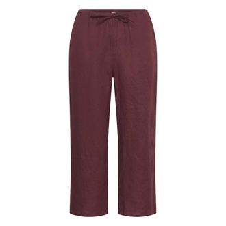 Part Two Linnen Cropped Broek - Dames - Broeken - Rood - Maat: 2XL Linnen