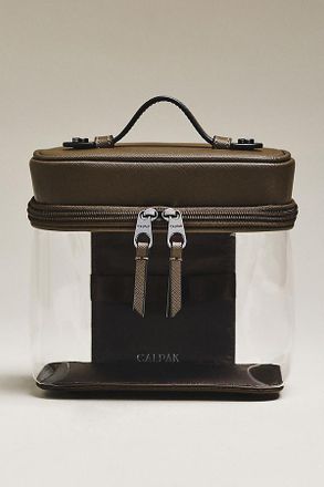 Calpak Clear Train Case with Top Compartment