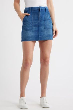 Frank & Eileen Jameson Denim Utility Skirt in Washed Blue at Nordstrom, Size 10