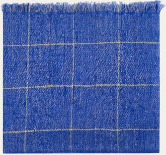 Anderson & Sheppard Mens Check Cashmere Pocket Square