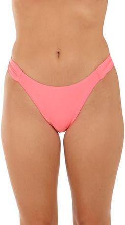 Citrus Solid Shirred Side Bikini Bottoms in Hot Pink at Nordstrom Rack, Size X-Small