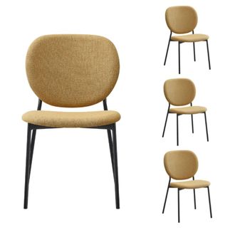 Vintahome Pack 4 sillas Maura mostaza