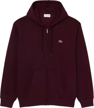 Lacoste Felpa con cappuccio in pile - - Sweatshirts & Hoodies - Uomo - Rosso - M