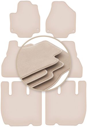 OEM Alfombrillas Premium Beige Para: Chrysler Pacifica Ii 7 Plazas 2017