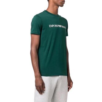 Emporio Armani Slim Fit Ronde Hals T-Shirt Groen - Heren - T-shirts - Groen - M - Katoen - Tops