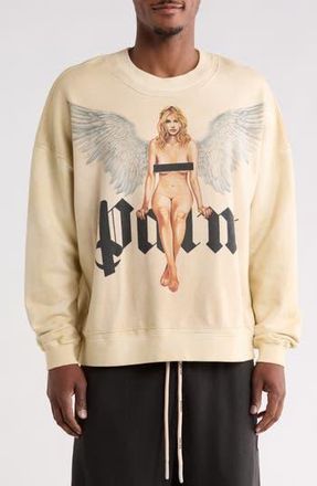 Palm Angels Angel Logo Graphic T-Shirt in Ivory at Nordstrom Rack, Size Xx-Large