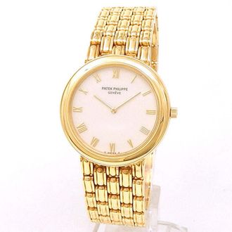 Patek Philippe Pre-owned Patek Philippe Calatrava Hand Wind White Dial Ladies Watch 3913/001