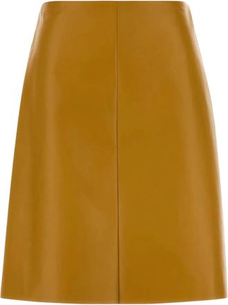 Miu Miu Minigonna in pelle - Giallo