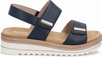 Remonte D0q59 Womens Ankle Strap Sandals Blue Leather - Size UK 7.5