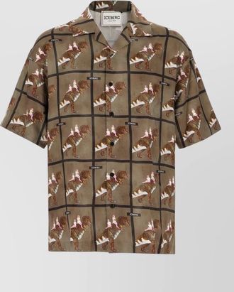 Iceberg viscose shirt graphic print short sleeves