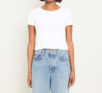 Michael Stars Mimi Crop Tee In White