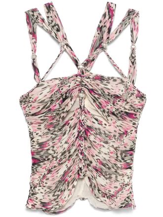 Isabel Marant Revon top - women - Silk - 36 - Pink