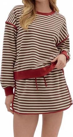 Entro Match Point Skort Set In Red/brown