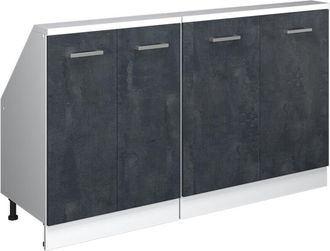 Vicco Conjunto De Armarios Para Techo Inclinado Rion, Hormig&oacute;n Negro/blanco, Lote De 2, Vicco