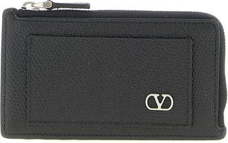 Valentino Garavani Vlogo Signature Portemonnee - Heren - Portefeuilles - Zwart - ONE Size - Leer - Accessoires
