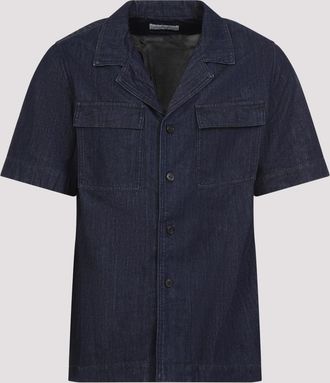 Dries Van Noten Mens Cameron Shirt - Dark Blue viscose - Size EU 46 (Mens)