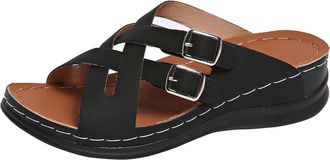 Generic Road Bike Shoes Womens 36 Womens Beach Slippers with Slope Heel Hollow Casual Slippers Slope Bottom Shoes Sandals Special Offers Womens Shoes, black, 