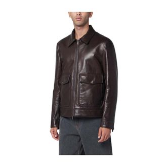 Salvatore Santoro Leather Jackets, male, Brown, Size: 2XL Short Leather Jacket