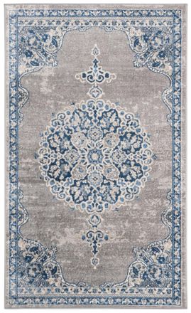 Safavieh Alfombra transicional de polipropileno gris/azul, 122 x 183 cm