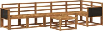 vidaXL Conjunto De Sof&aacute;s De Exterior 7 Uds. Natural Vidaxl