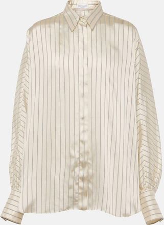 Brunello Cucinelli Striped satin blouse