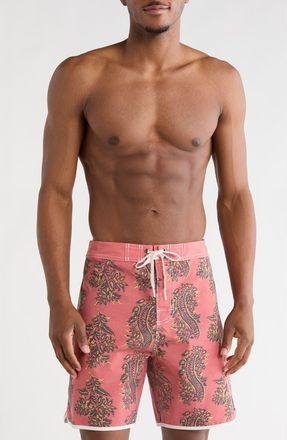 Quiksilver Original Scallop Board Shorts in Mineral Red at Nordstrom Rack, Size 34