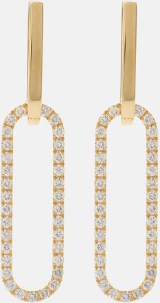 Bucherer Link 18kt gold hoop earrings with diamonds