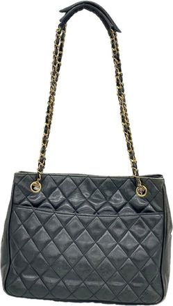 Chanel Black Leather Tote Bag (Pre-Owned)