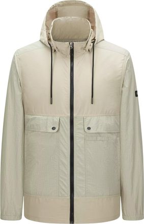 Firetrap Heren Lichtgewicht Jas met Capuchon (Khaki)