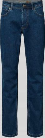 Christian Berg Regular Fit Jeans im Used-Look in Jeansblau, Gr&ouml;&szlig;e 33/30