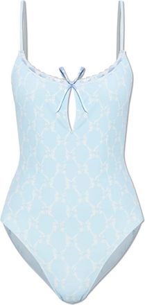 LoveShackFancy Laguna One-Piece Badpak - Dames - Badpakken - Blauw - M - Polyester - Badmode