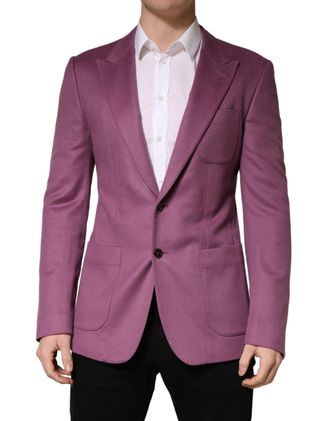 Dolce & Gabbana Purple Cashmere Slim Fit Coat Jacket Mens Blazer (Pre-Owned)
