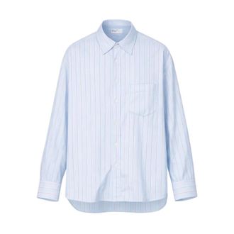 Universal Works Lazy Day Shirt - Heren - Casual Overhemden - Blauw - M - Katoen - Overhemden