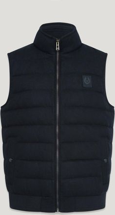 Belstaff Circuiteer Gilet Mens Wool Dark Ink Size S