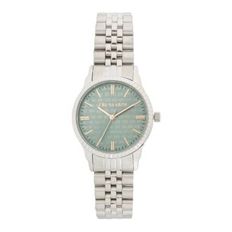 Trussardi T-Bent Horloge - Dames - Accessoires - Grijs - Maat: ONE Size Leer