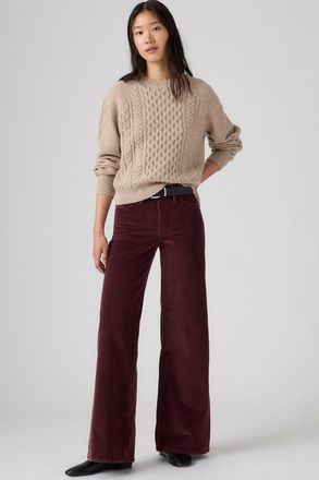 Levi's 318 Shaping Wide Leg Corduroy Pants - Mujer - 25X30 - Marr&oacute;n / Sassafras