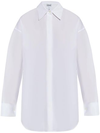 Loewe draped cotton shirt - White