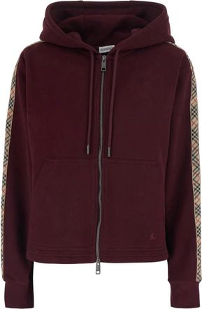 Burberry Harper Sweater - Dames - Vesten met rits - Rood - M - Katoen - Hoodies & sweatvesten